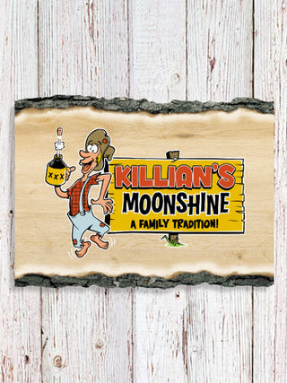 Moonshine : Faux Sliced Log Plaque