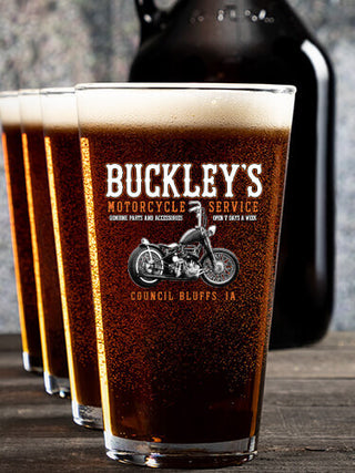 Motorcycle Service BP : Growler Pint Glass Gift Sets - Color Printed