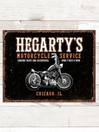 Motorcycle Service BP : Tin Signs