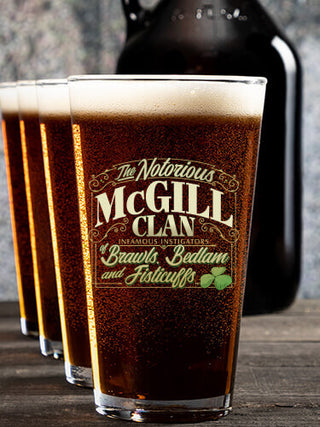 Notorious Clan : Growler Pint Glass Gift Sets - Color Printed