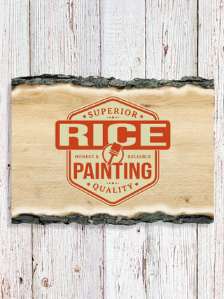Painting : Faux Sliced Log Plaque