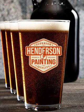 Painting : Growler Pint Glass Gift Sets - Color Printed