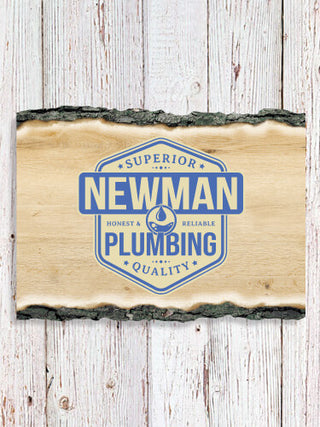 Plumbing : Faux Sliced Log Plaque