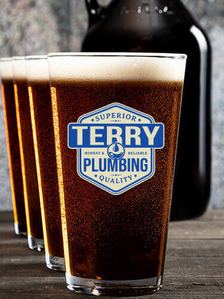 Plumbing : Growler Pint Glass Gift Sets - Color Printed