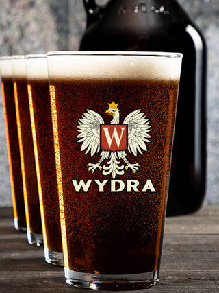 Polish Monogram : Growler Pint Glass Gift Sets - Color Printed