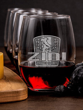 Product Of Italy : Cheese Board Wine Glass Gift Sets - Engraved