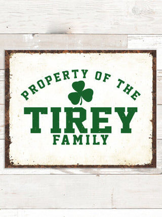 Property of Irish : Tin Signs