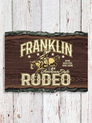 Rodeo : Faux Sliced Log Plaque