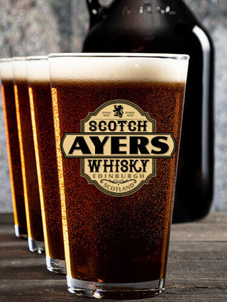Scotch Whisky : Growler Pint Glass Gift Sets - Color Printed