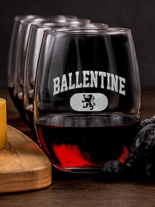 Scottish Varsity : Cheese Board Wine Glass Gift Sets - Engraved