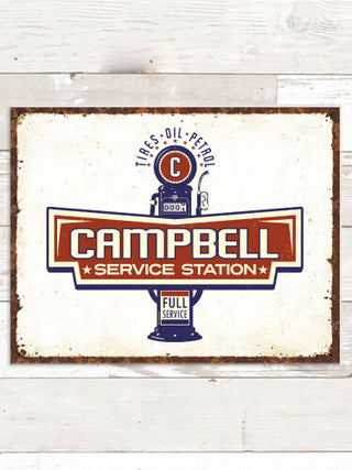 Service Station : Tin Signs