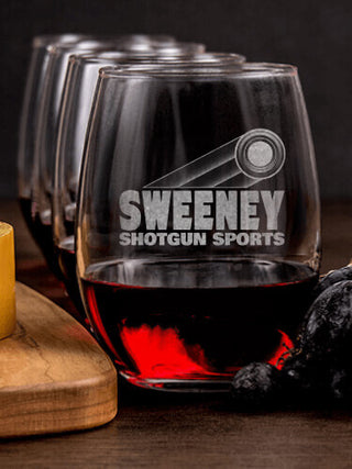 Shotgun Sports : Cheese Board Wine Glass Gift Sets - Engraved