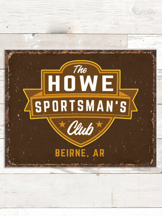 Sportsman's Club : Tin Signs
