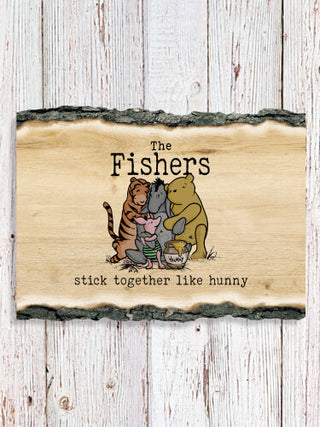 Stick Together : Faux Sliced Log Plaque