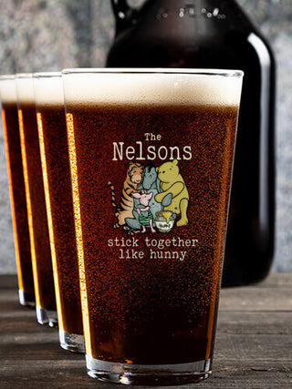 Stick Together : Growler Pint Glass Gift Sets - Color Printed