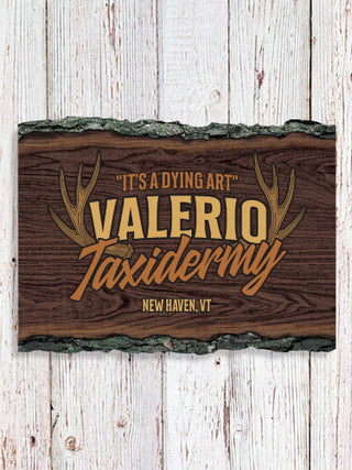 Taxidermy : Faux Sliced Log Plaque