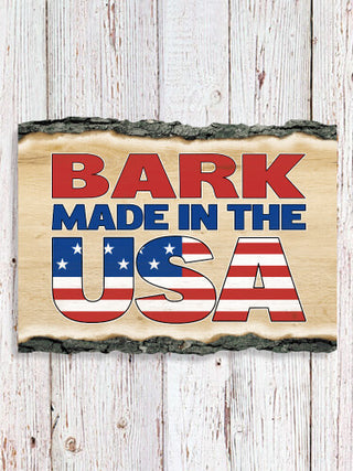 USA Family : Faux Sliced Log Plaque