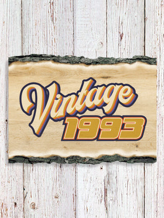 Vintage : Faux Sliced Log Plaque