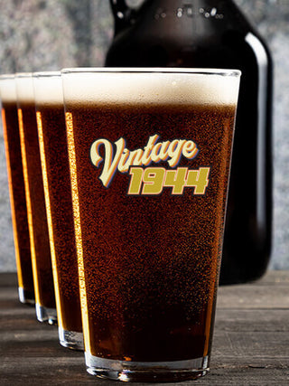 Vintage : Growler Pint Glass Gift Sets - Color Printed