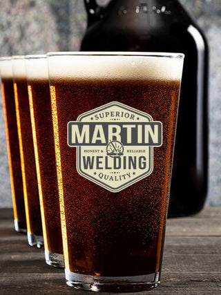 Welding : Growler Pint Glass Gift Sets - Color Printed
