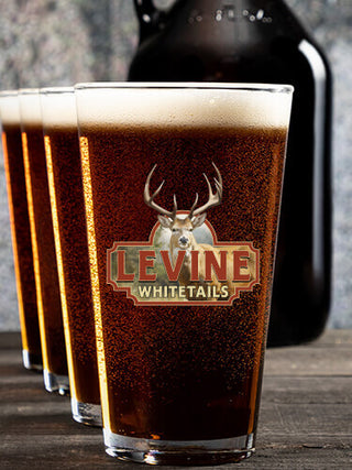 Whitetails : Growler Pint Glass Gift Sets - Color Printed