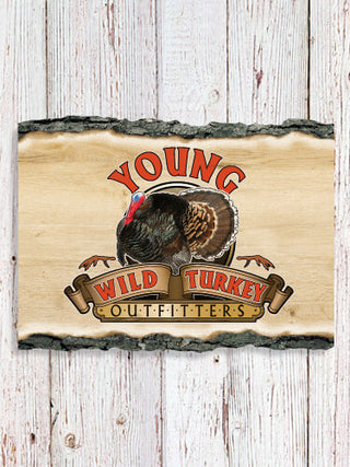Wild Turkey Outfitters : Faux Sliced Log Plaque