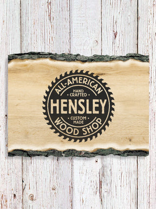 Wood Shop : Faux Sliced Log Plaque