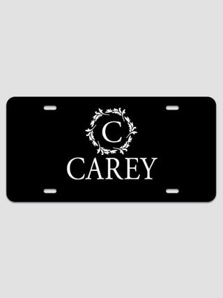 Wreath Monogram : License Plates