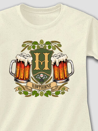 Beer Coat Of Arms : Adult Ladies Fitted T-Shirt