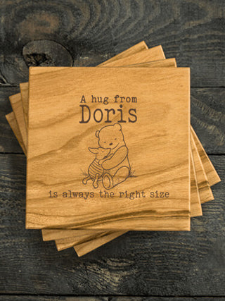A Hug : Coasters - Engraved