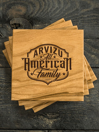 All-American Family : Coasters - Engraved