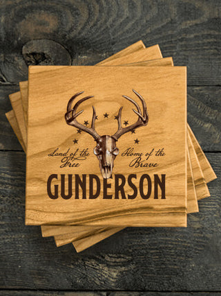 American Hunter : Coasters - Engraved