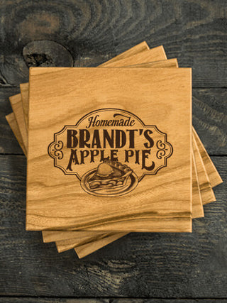 Apple Pie : Coasters - Engraved
