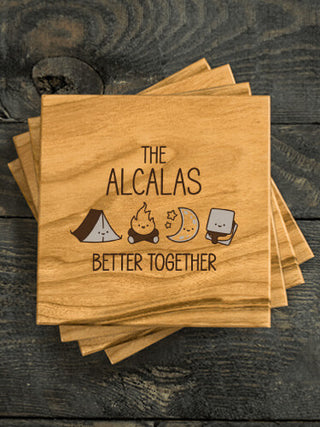 Better Together Camping : Coasters - Engraved