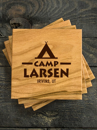 Camp : Coasters - Engraved