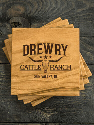 Cattle Ranch : Coasters - Engraved