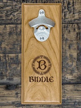 Celtic Wreath Monogram : Bottle Openers - Engraved