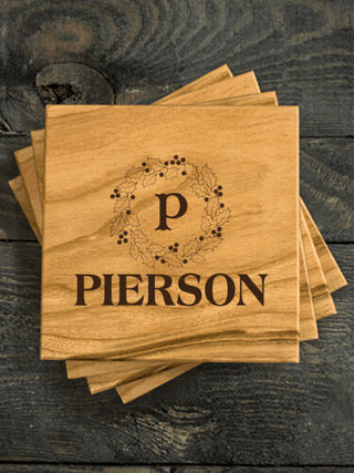 Christmas Monogram : Coasters - Engraved