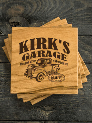 Classic Garage : Coasters - Engraved