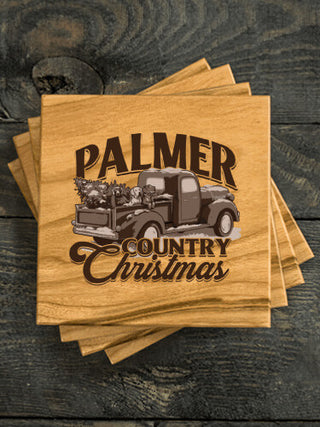 Country Christmas : Coasters - Engraved