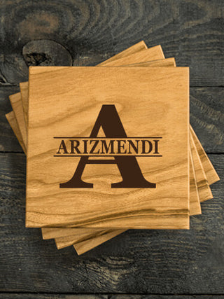 Family Monogram : Coasters - Engraved