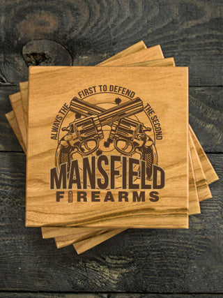 Firearms : Coasters - Engraved