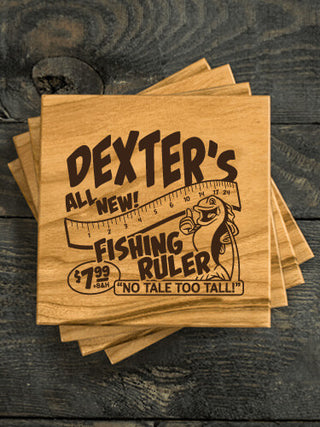 Fishing Ruler : Coasters - Engraved