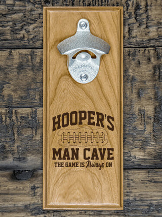 Football Man Cave : Bottle Openers - Engraved