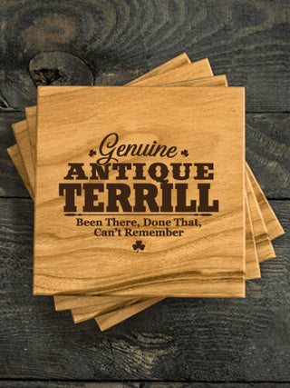 Genuine Irish Antique : Coasters - Engraved