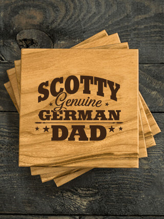 German Dad : Coasters - Engraved