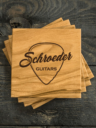 Guitars : Coasters - Engraved