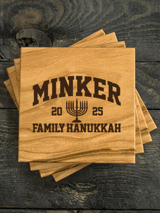 Hanukkah Varsity : Coasters - Engraved
