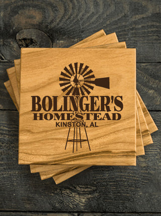 Homestead : Coasters - Engraved