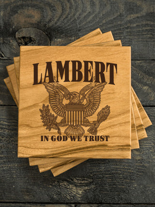 In God We Trust : Coasters - Engraved